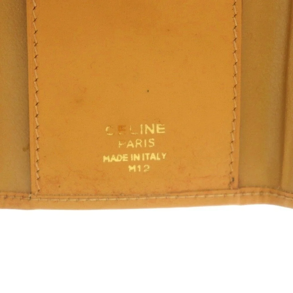 Celine Macadam Triomphe 6 Key Holder Tan Coated Canvas Vintage Italy M12
